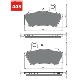 GOLDFREN Brake Pads 443 Ceramic Carbon S3 BMW R18 21-24