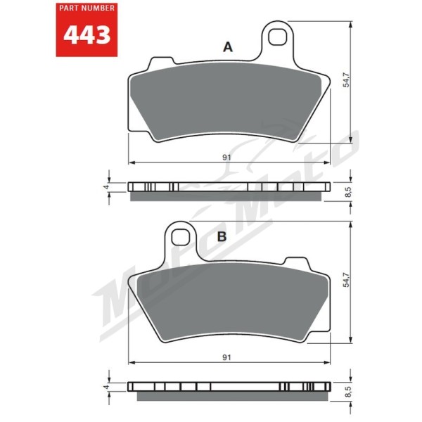 GOLDFREN Brake Pads 443 Ceramic Carbon S3 BMW R18 21-24