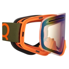 AMOQ Vision Vent+ Magnetic Motocross / Snow Goggles Military Green / Orange (Gold Mirror)