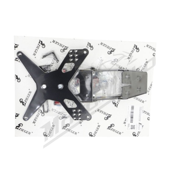 ZIEGER X-Line E tipo valstybinio numerio laikiklis Harley Davidson FXDL / Kawasaki Ninja / ZX-4 400-1690 16-25