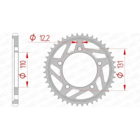 AFAM Steel Standard Rear Sprocket 525 42-46 teeth