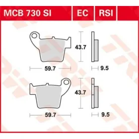TRW EC Series Ceramic Brake Pads HM Moto / Honda 125-450cc 02-22