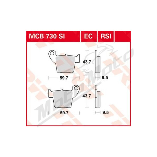 TRW EC Series Ceramic Brake Pads HM Moto / Honda 125-450cc 02-22