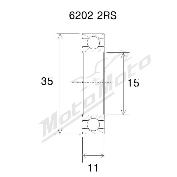 BLACK BEARING B3 Bearing 15x35x11 mm