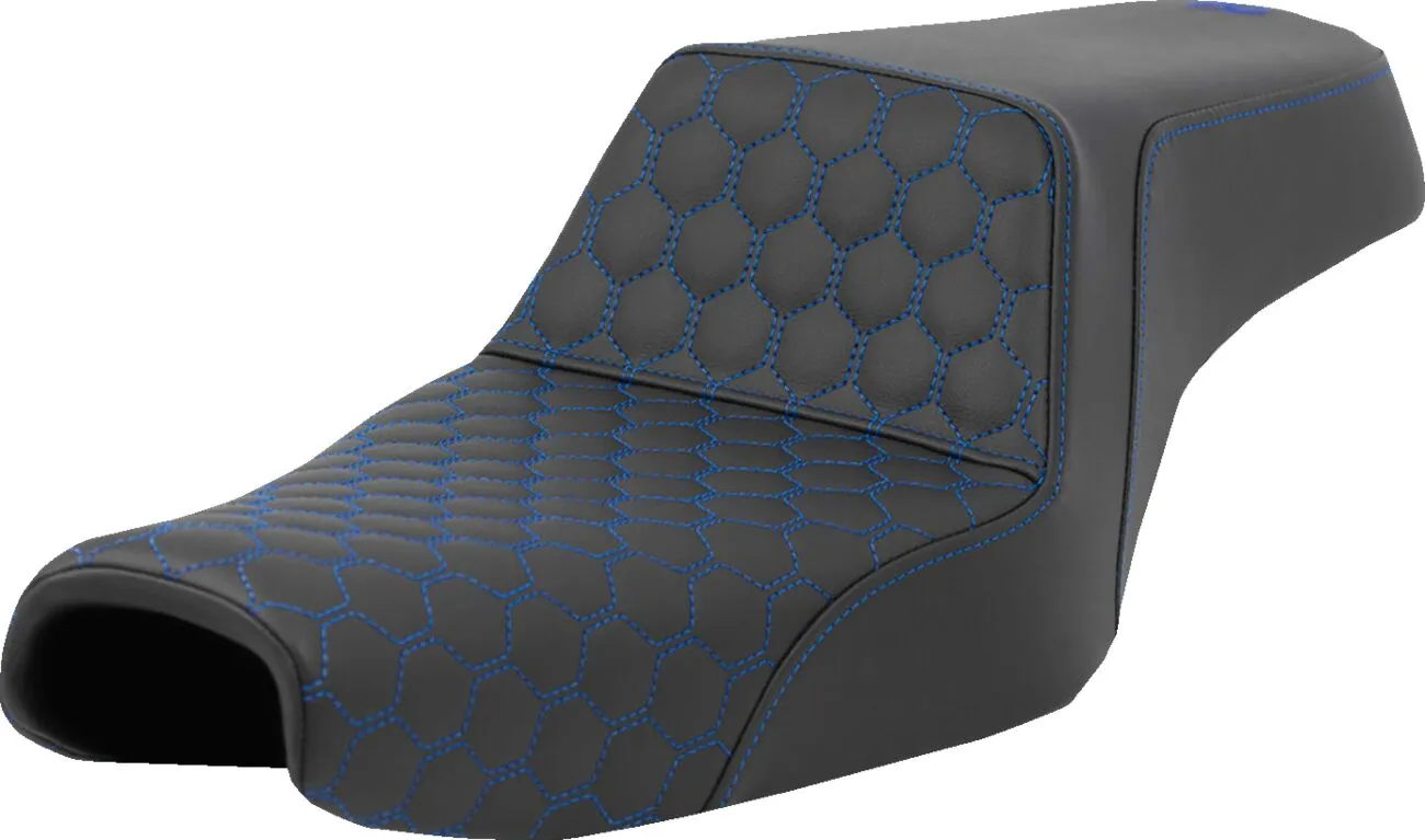 SADDLEMEN "Honeycomb Step-Up" sėdynė Mėlyna Harley Davidson RH / XL 883-1250cc 04-22