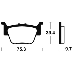 TECNIUM MX/ATV Sintered Metal Brake pads MO313 Honda TRX 420-680cc 04-23