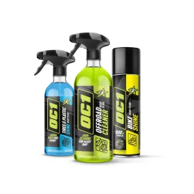 OC1 Cleaning Kit offroad cleaner 0,95l + tires & plastic shine 0,45l + bike shine 500ml
