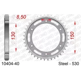 AFAM Steel Standard Rear Sprocket 530 40 teeth HONDA NS / VFR 400 85-86