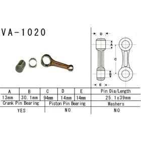 VESRAH Connecting rod Honda TRX 90 93-19