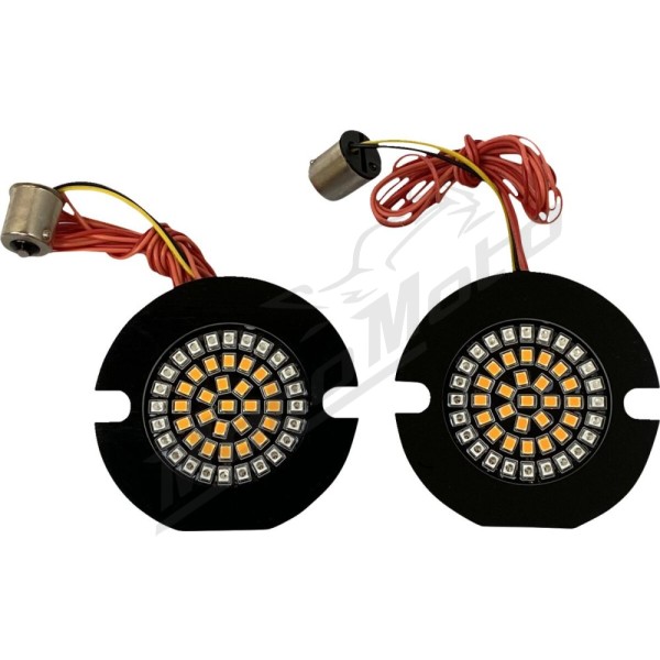 CUSTOM DYNAMICS Dynamic Clusters2™ LED Turn Signal Inserts Harley Davidson FLHR / FLHRC 1340-1800cc 86-22