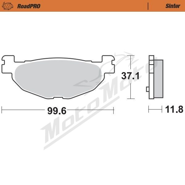 MOTO-MASTER Sinter Rear Brake Pads Yamaha XP / YP 400-500 05-13