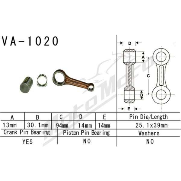 VESRAH Connecting rod Honda TRX 90 93-19