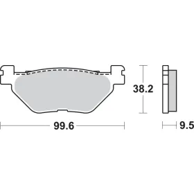 SBS LS Street Excel 769LS Sintered Rear Brake Pads Hyosung / Yamaha 650-1900cc 01-21