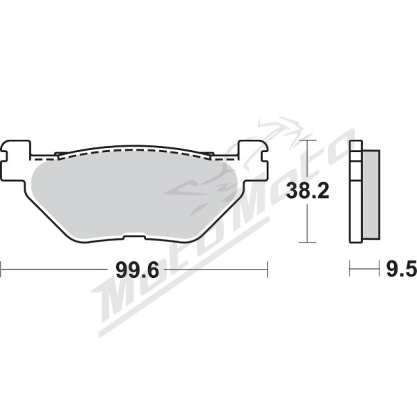 SBS LS Street Excel 769LS Sintered Rear Brake Pads Hyosung / Yamaha 650-1900cc 01-21