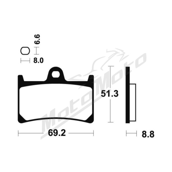 TECNIUM Racing Sintered Metal Carbon Brake pads MCR134 Yamaha YZF / XJR / FZS / TDM  600/1700 96-24