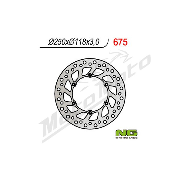 NG BRAKES Priekinis fiksuotas stabdžių diskas 250mm Suzuki / Yamaha 125-400cc 89-20