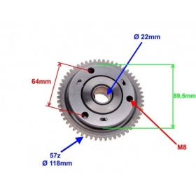 Starter bendix ATV200 4T 57teeth