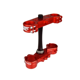 SCAR Priekinės šakės tiltelis Honda CR, CRF 1258/450cc 97-07 (išnešimas Ø22mm) Raudona