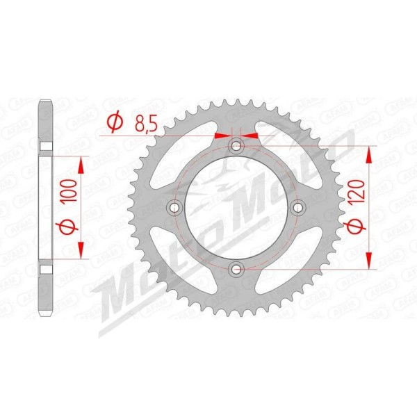 AFAM Steel Standard Rear Sprocket 420 50-60 teeth