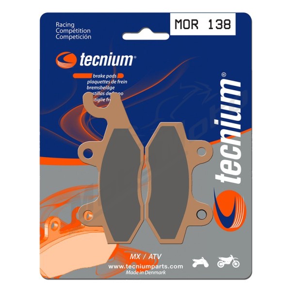 TECNIUM Racing MX/ATV Sintered Metal Brake pads MOR138 Yamaha / CF Moto / Kawasaki / Suzuki MOR138 450/800 93-25