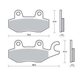 TECNIUM Brake pads - MSR455 Kawasaki Z / Ninja 400cc 18-24
