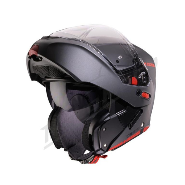 Flip-up Helmet Caberg Horus X Ray matte black/gray/fluorescent red