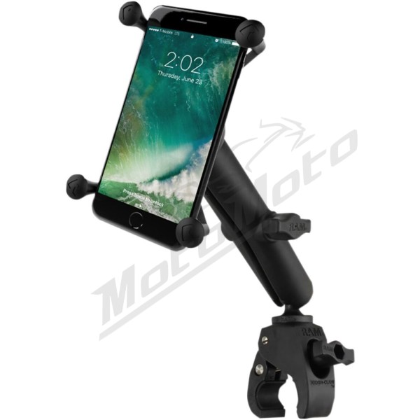 RAM MOUNTS Small Tough-Claw™ Base with Long Double-Socket Arm and Universal Ram® X-Grip® Cradle
