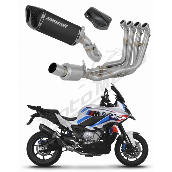 BMW M1000XR 2020-2026 Dominator Full Exhaust System Collector Silencer HP6 BLACK EX + dB killer