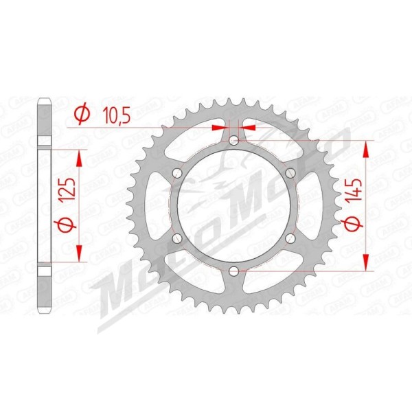 AFAM Steel Standard Rear Sprocket 520 45-48 teeth