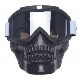 Off Road Goggles with mask UNIT (silver lens)
