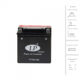 LANDPORT Accumulator 9 Ah 12V LTX9A-BS AGM