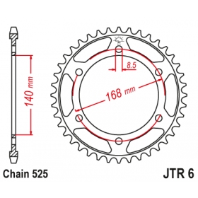 Rear sprocket JTR6