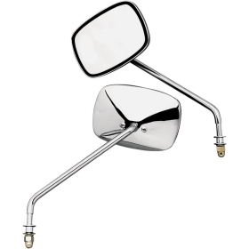 EMGO Chrome Universal Die-Cast Mirror 2pcs