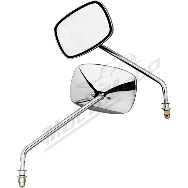 EMGO Chrome Universal Die-Cast Mirror 2pcs