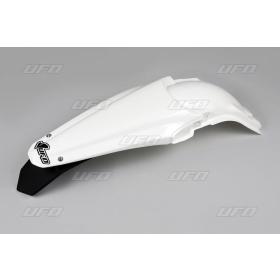 UFO Enduro White Rear Fender with Light Kawasaki KXF 250-450cc 12-16