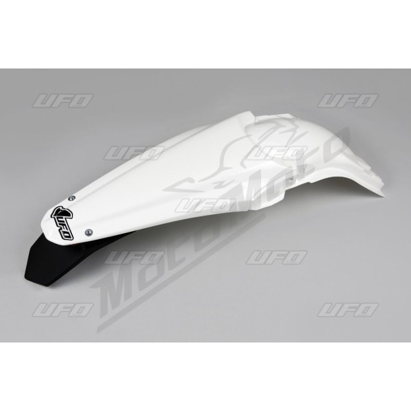 UFO Enduro White Rear Fender with Light Kawasaki KXF 250-450cc 12-16