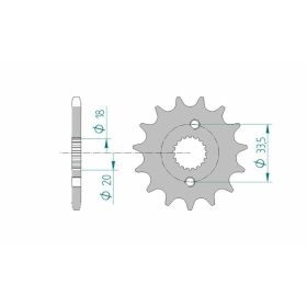 AFAM Steel Standard Front Sprocket 20211 - 420 14-15 teeth HONDA CRF 150cc 07-26