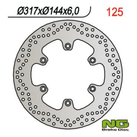 NG BRAKES Front Fixed Brake Disc 317mm Honda NTV / ST / VF / VT 650-1100cc 88-05