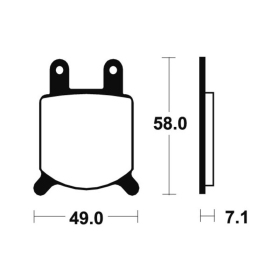 TECNIUM Street Organic Brake pads MA60 Cagiva / Gilera 200/650cc 79-88
