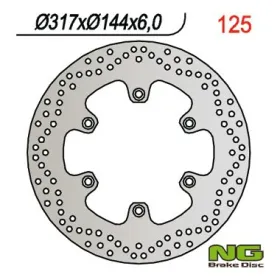 NG BRAKES Front Fixed Brake Disc 317mm Honda NTV / ST / VF / VT 650-1100cc 88-05