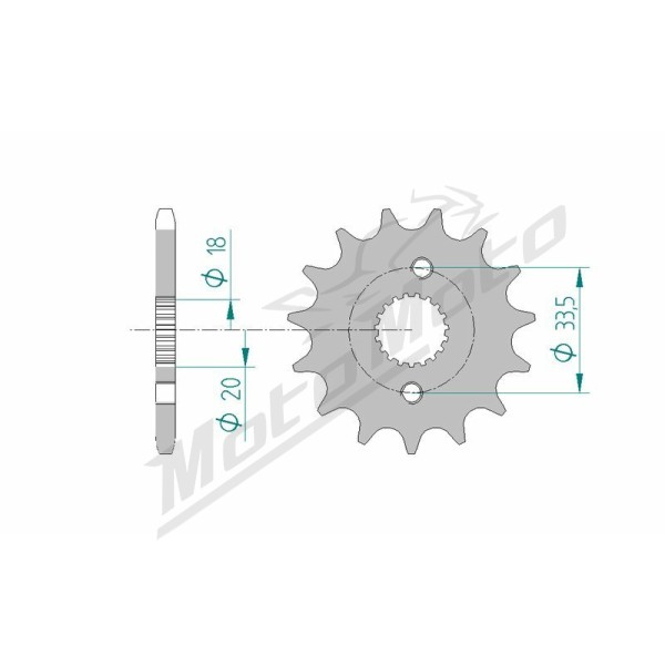 AFAM Steel Standard Front Sprocket 20211 - 420 14-15 teeth HONDA CRF 150cc 07-26