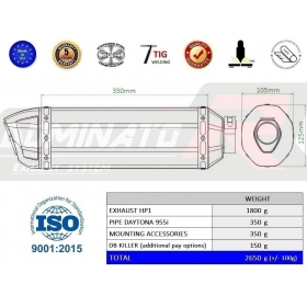 Duslintuvo kompl. DOMINATOR HP1 TRIUMPH DAYTONA 955i 2002-2006 