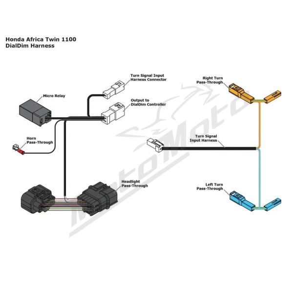 DENALI DialDim™ DL6 papildomų žibintų rinkinys (ornažiniai lęšiai) Honda CRF 1100 21-23 