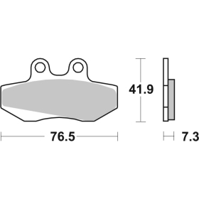 SBS 148CT Scooter Carbon Tech Organic Brake Pads Beta / GasGas / Gilera / MH / Rieju / Sherco 50-180cc 97-09