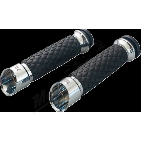 KHROME WERKS Edge Grips 25,4mm Harley Davidson FLDE / FLFBS / FLH / FLHC / FLHR / FLHT / FLTRT / FXBRS / FXST 1584-1868 08-25