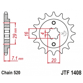 Front sprocket JTF1408