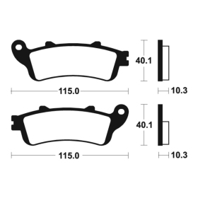 TECNIUM Street Performance Sintered Metal Brake pads - MR380 Honda GL 1800 01-24