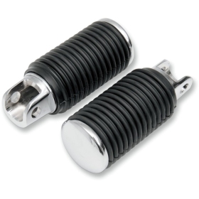 DRAG SPECIALTIES Universal Chrome Footpegs with Rubber Sleeves