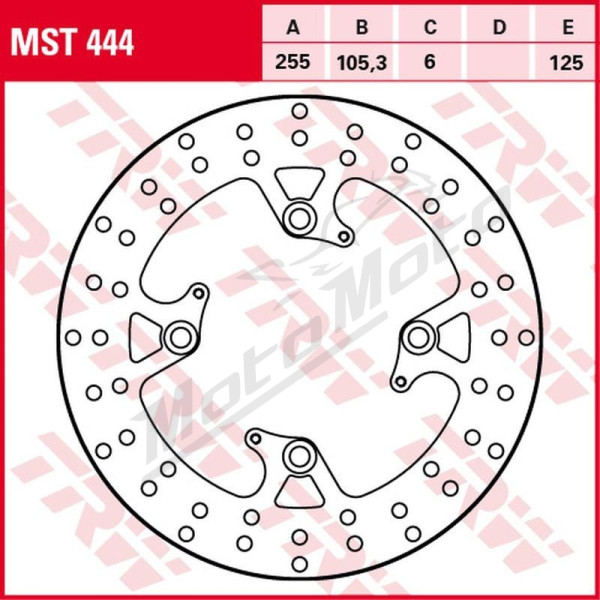 TRW Zf Rear Brake Disc Triumph Tiger / Speed Triple / Sprint / Tiger Sport / Bonneville / Scrambler 800-1200cc 11->