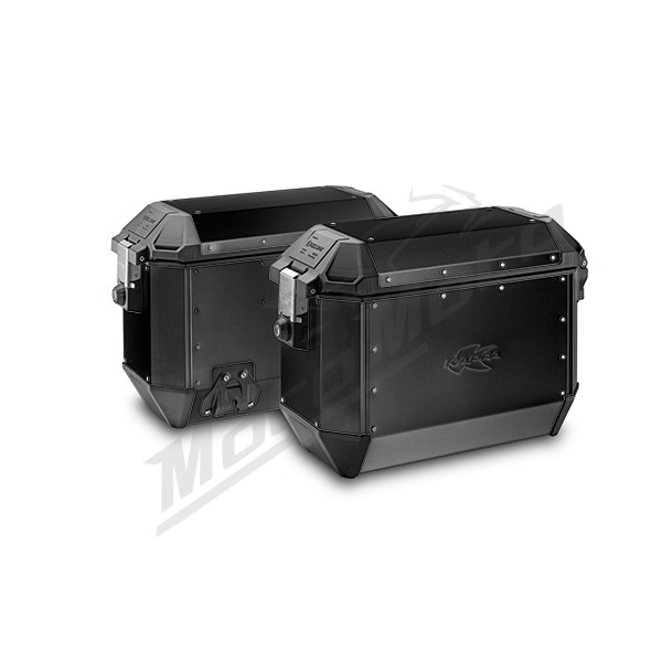 KAPPA Monokey aluminum black storage boxes 35L